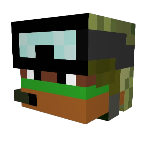 Linkiz Minecraft avatar head, 3D render