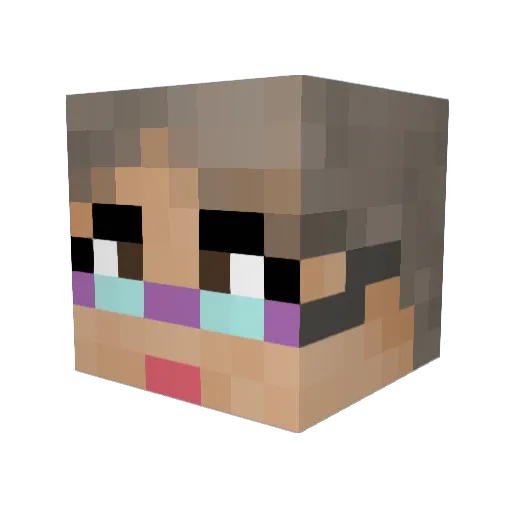Linko00 Minecraft avatar head, 3D render