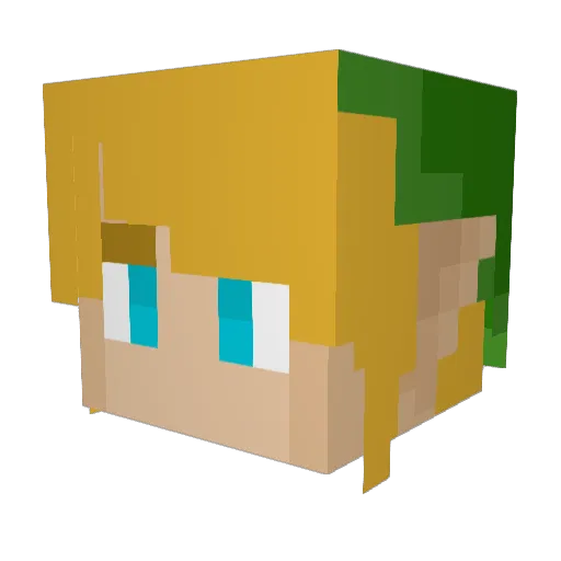 Linkoot202 Minecraft avatar head, 3D render