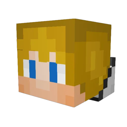 Linkorntimp Minecraft avatar head, 3D render