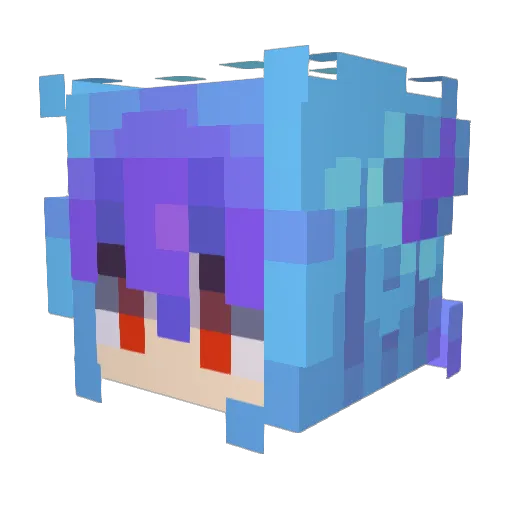 Linkowu Minecraft avatar head, 3D render