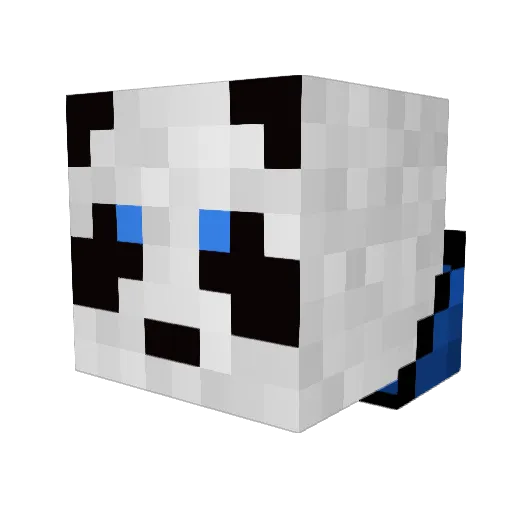 Linkpanda Minecraft avatar head, 3D render