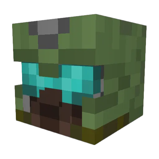 Linkuld Minecraft avatar head, 3D render