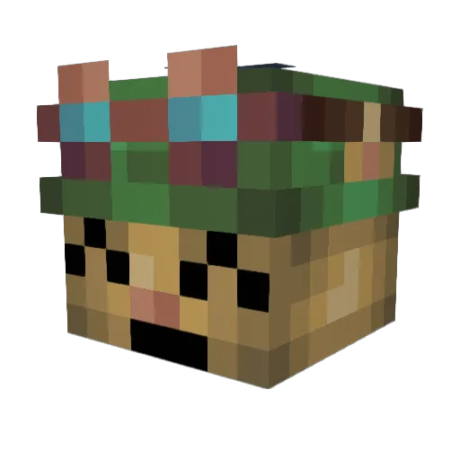Linkwerther Minecraft avatar head, 3D render