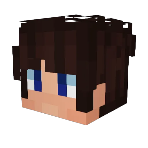 LinkyDex Minecraft avatar head, 3D render