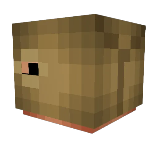LinkyHead Minecraft avatar head, 3D render