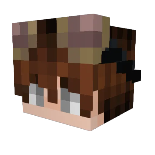Linkymin Minecraft avatar head, 3D render