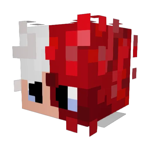 Linkyplinky Minecraft avatar head, 3D render