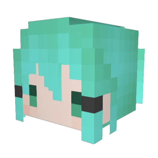 Linlinekg Minecraft avatar head, 3D render