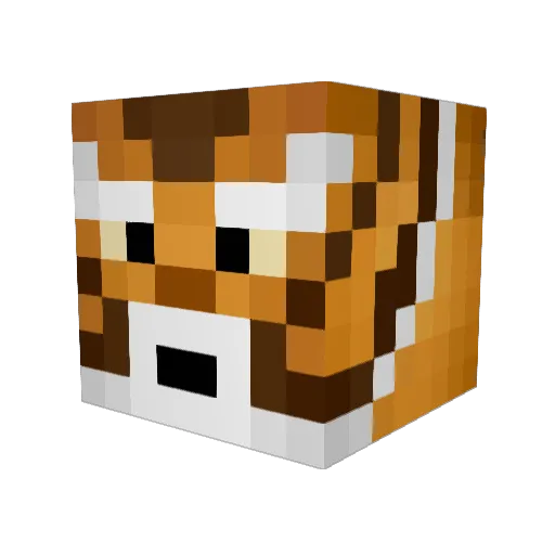 Linmalu_ Minecraft avatar head, 3D render