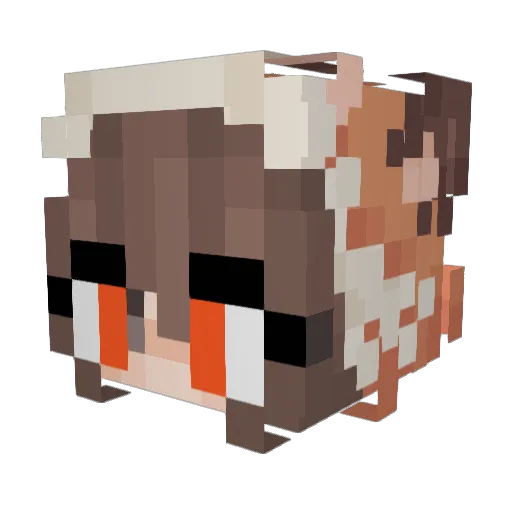 Linmull Minecraft avatar head, 3D render