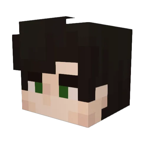 Linnaen Minecraft avatar head, 3D render