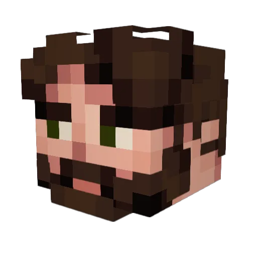 Linnaldini Minecraft avatar head, 3D render