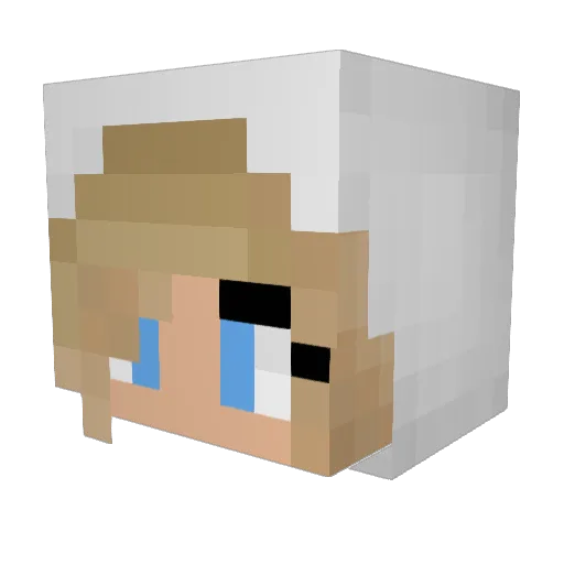 LinneaSmilla Minecraft avatar head, 3D render