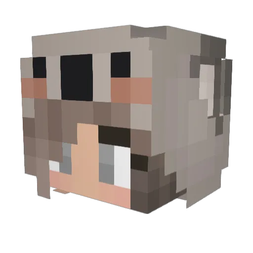 LinneaSnap Minecraft avatar head, 3D render