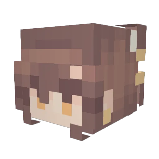 Linneacooly Minecraft avatar head, 3D render