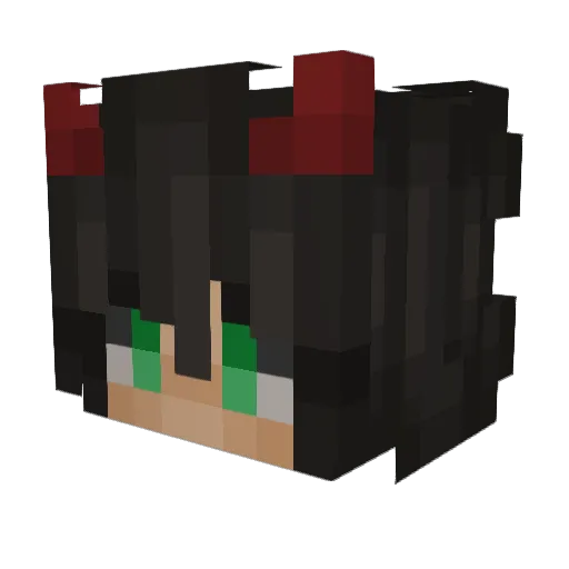 Linneadele Minecraft avatar head, 3D render