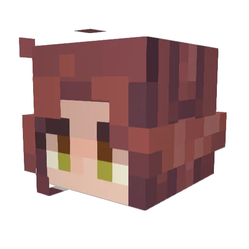 Linneamillie Minecraft avatar head, 3D render