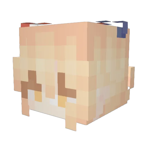 Linneya Minecraft avatar head, 3D render