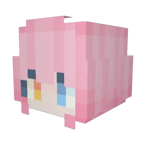 Linnnnnnnyx Minecraft avatar head, 3D render
