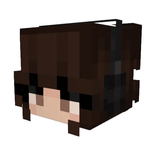 Linochka Minecraft avatar head, 3D render