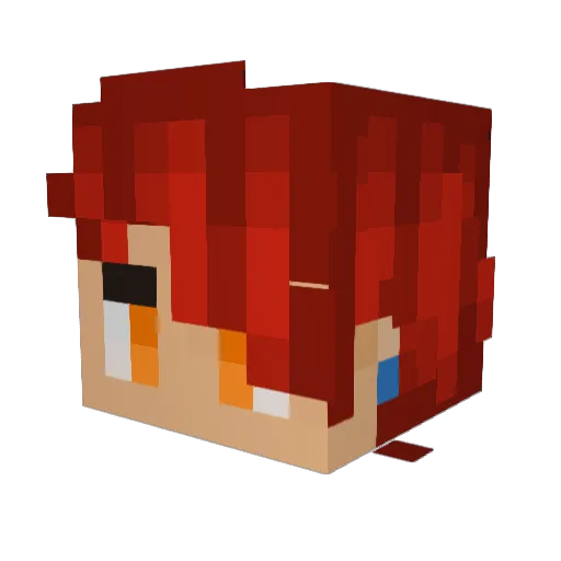 Linodinosaur Minecraft avatar head, 3D render