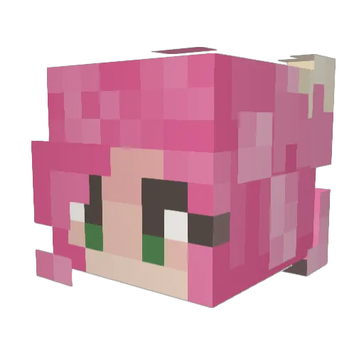 Linokii Minecraft avatar head, 3D render