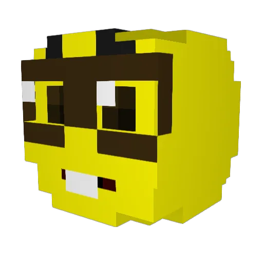 Linom_ Minecraft avatar head, 3D render