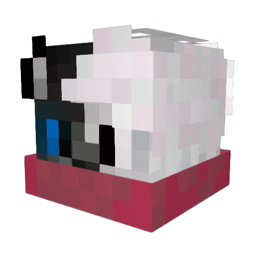 Linomutation_LP Minecraft avatar head, 3D render