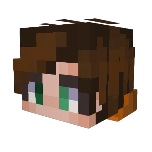 Linon1 Minecraft avatar head, 3D render