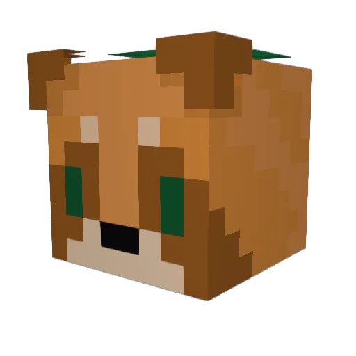 LinonOwO Minecraft avatar head, 3D render