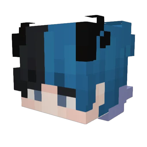 Linoope Minecraft avatar head, 3D render