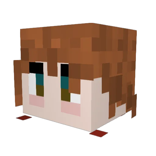 Linorris_ Minecraft avatar head, 3D render