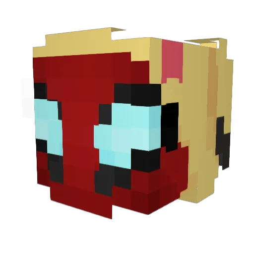 Linorx Minecraft avatar head, 3D render