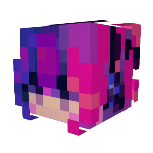 Linouh Minecraft avatar head, 3D render