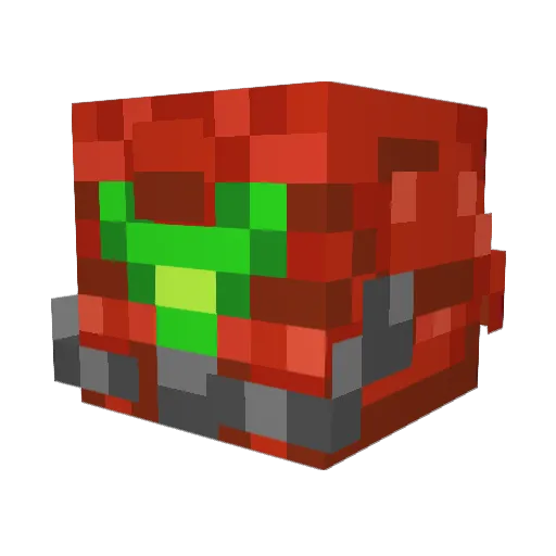 Linouze Minecraft avatar head, 3D render