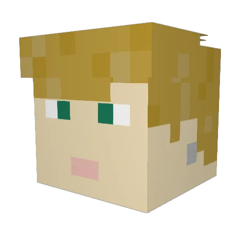 LinoxNorway Minecraft avatar head, 3D render