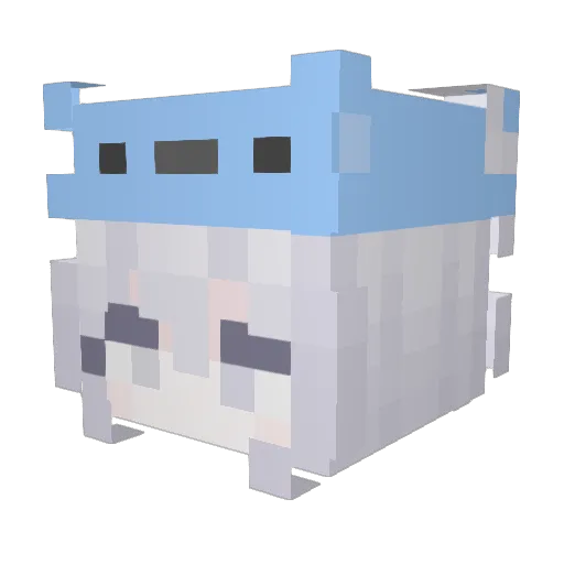Lins_heng Minecraft avatar head, 3D render