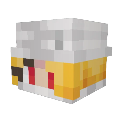 Linthos Minecraft avatar head, 3D render