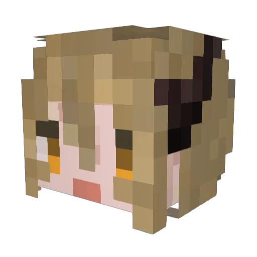 Lintz597 Minecraft avatar head, 3D render