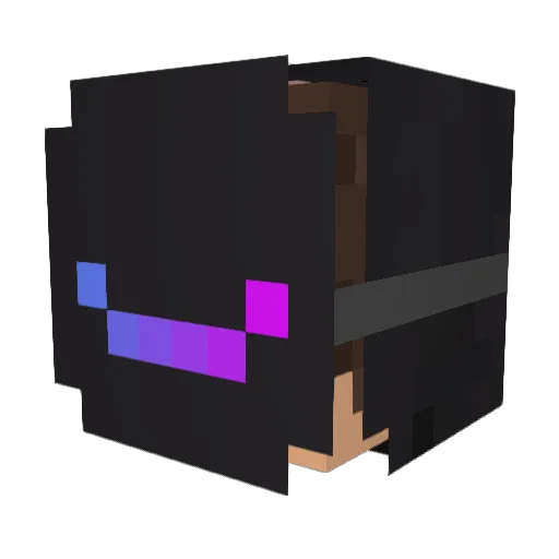 Linu25 Minecraft avatar head, 3D render