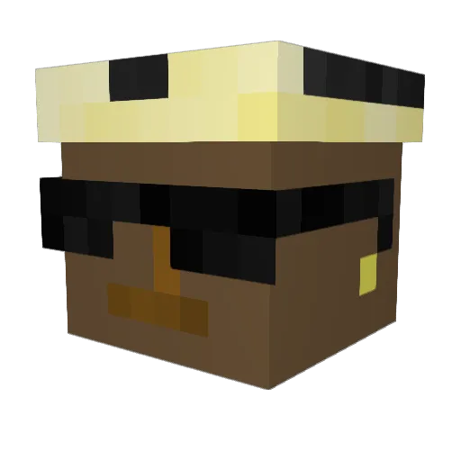 Linuron Minecraft avatar head, 3D render