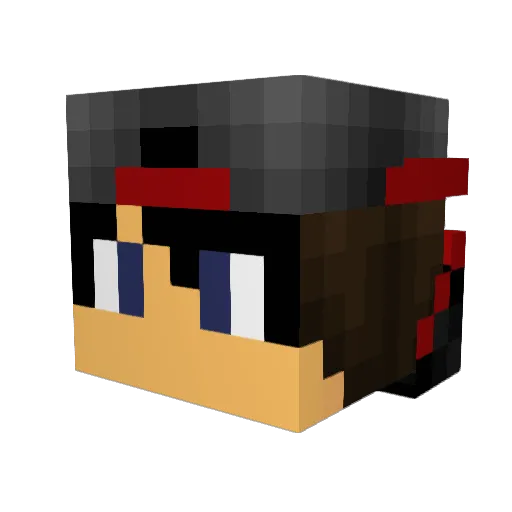 Linus0628 Minecraft avatar head, 3D render