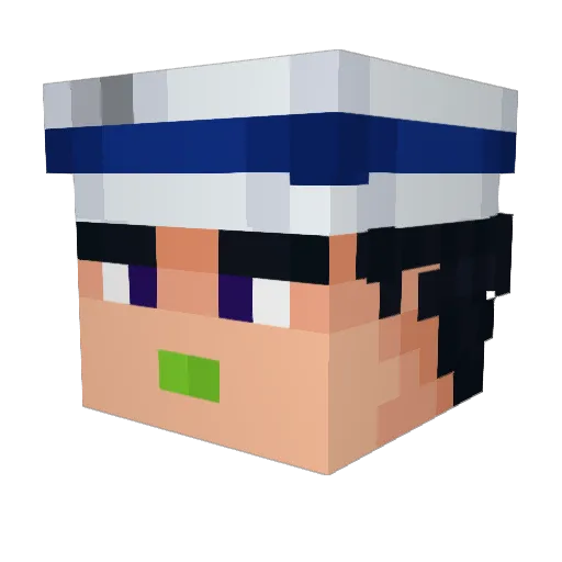 Linus101010 Minecraft avatar head, 3D render