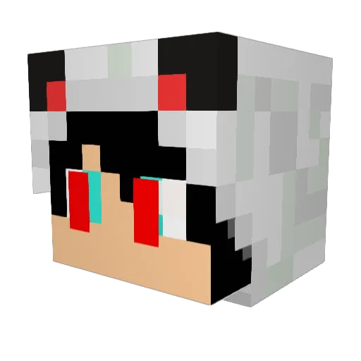 Linus4 Minecraft avatar head, 3D render