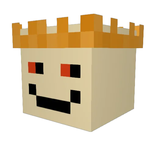 Linus753 Minecraft avatar head, 3D render