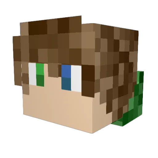LinusDev9001 Minecraft avatar head, 3D render