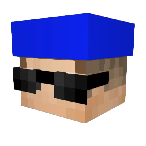 LinusLuvsAbdulla Minecraft avatar head, 3D render