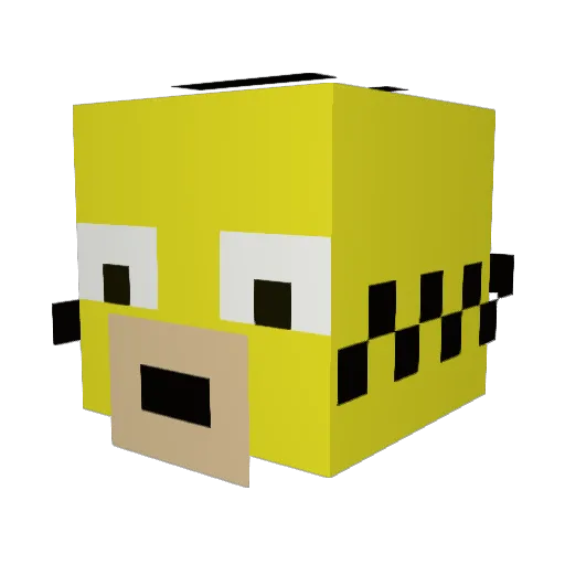 LinusPRP Minecraft avatar head, 3D render