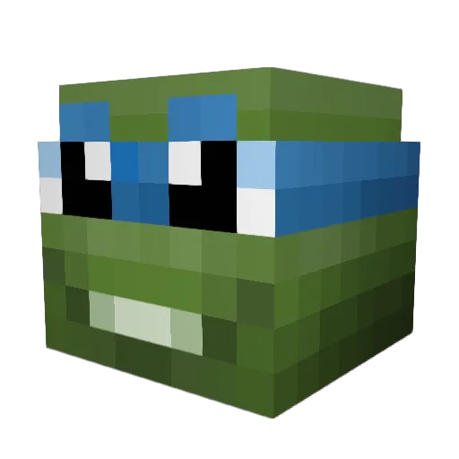 Linuser11 Minecraft avatar head, 3D render